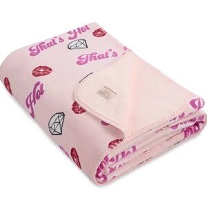 Paris Hilton That’s Hot Luxe Plush Oversized Reversible Pink Throw Blanket 60x70